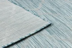 Teppich SISAL PATIO 3069 Marokkanisches Spalier flach gewebt - wasserblau