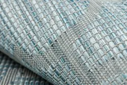 Teppich SISAL PATIO 3069 Marokkanisches Spalier flach gewebt - wasserblau