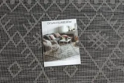 Teppich SISAL PATIO 3077 Boho flach gewebt - schwarz