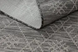 Teppich SISAL PATIO 3077 Boho flach gewebt - schwarz