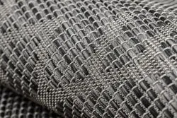 Teppich SISAL PATIO 3077 Boho flach gewebt - schwarz