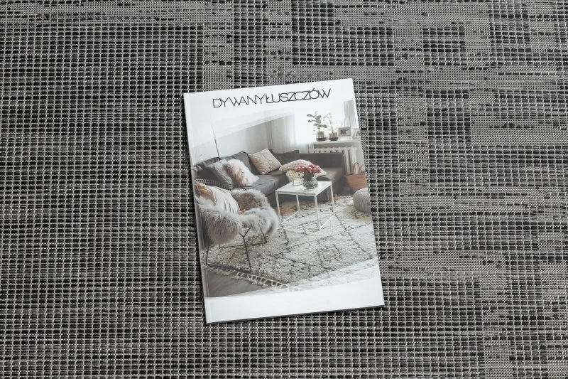 Teppich SISAL PATIO 3071 griechisch Rahmen flach gewebt - schwarz