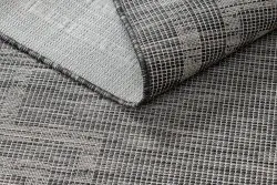 Teppich SISAL PATIO 3071 griechisch Rahmen flach gewebt - schwarz
