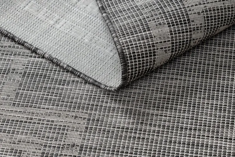 Teppich SISAL PATIO 3071 griechisch Rahmen flach gewebt - schwarz