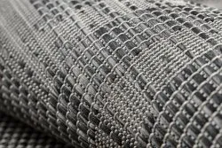 Teppich SISAL PATIO 3071 griechisch Rahmen flach gewebt - schwarz