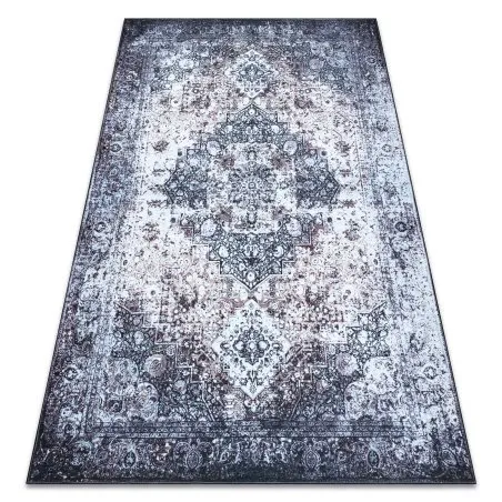 ANTIKA Teppich Ancret washedstone, modernes Ornament, waschbar - grau 