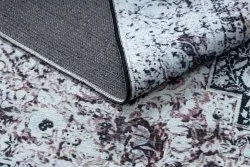 ANTIKA Teppich Ancret washedstone, modernes Ornament, waschbar - grau 