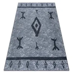 ANTIKA Teppich 119 tek, modernes Aztekisch, waschbar - grau