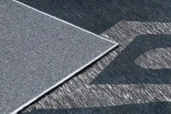 ANTIKA Teppich 121 tek, modernes Aztekisch, waschbar - anthrazit