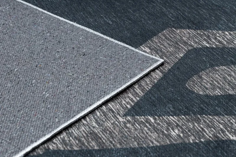ANTIKA Teppich 121 tek, modernes Aztekisch, waschbar - anthrazit