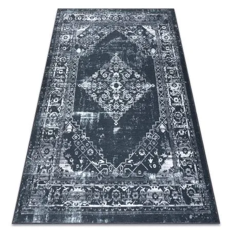 ANTIKA Teppich 117 tek, modernes Ornament, waschbar - grau / Graphit