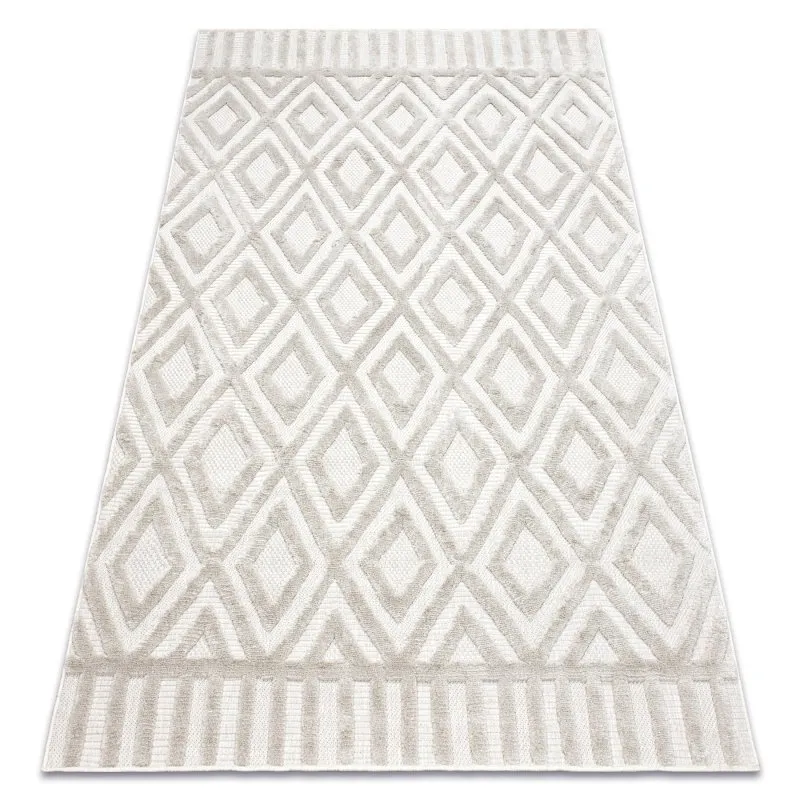 Teppich SANTO SISAL 58377 Diamanten, geometrisch, Zickzack beige