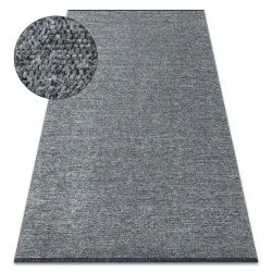 Teppich FLORENCE Einfarbig, Glamour, Flachgewebt, Fransen - grau