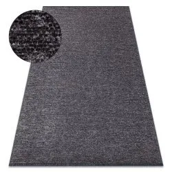 Teppich FLORENCE Einfarbig, Glamour, Flachgewebt, Fransen - anthrazit