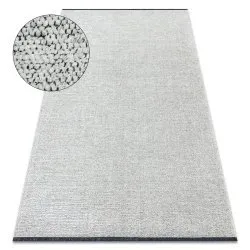 Teppich FLORENCE Einfarbig, Glamour, Flachgewebt, Fransen - creme