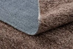Teppich FLORENCE 24021 Einfarbig, Glamour, Flachgewebt, Fransen - braun