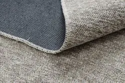 Teppich FLORENCE 24021 Einfarbig, Glamour, Flachgewebt, Fransen - beige