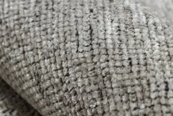 Teppich FLORENCE 24021 Einfarbig, Glamour, Flachgewebt, Fransen - beige