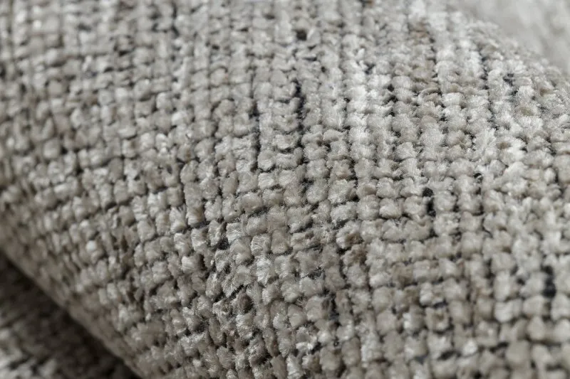 Teppich FLORENCE 24021 Einfarbig, Glamour, Flachgewebt, Fransen - beige