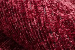 Teppich FLORENCE 24021 Einfarbig, Glamour, Flachgewebt, Fransen - rot