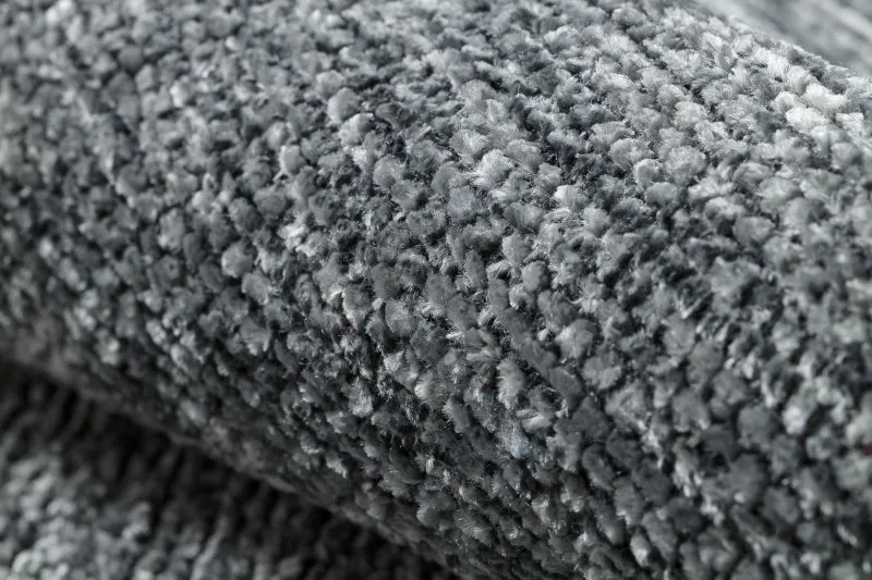 Teppich FLORENCE 24021 Einfarbig, Glamour, Flachgewebt, Fransen - Meeresfarbe