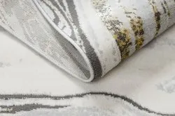 Teppich LIRA E1686 Abstrakt, Strukturell, Modern, Glamour - grau / gold