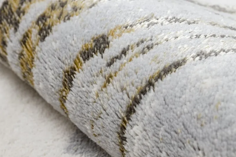 Teppich LIRA E1686 Abstrakt, Strukturell, Modern, Glamour - grau / gold