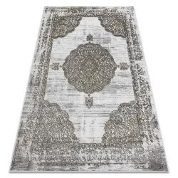 Teppich LIRA Rosette, Strukturell, Modern, Glamour - grau / gold