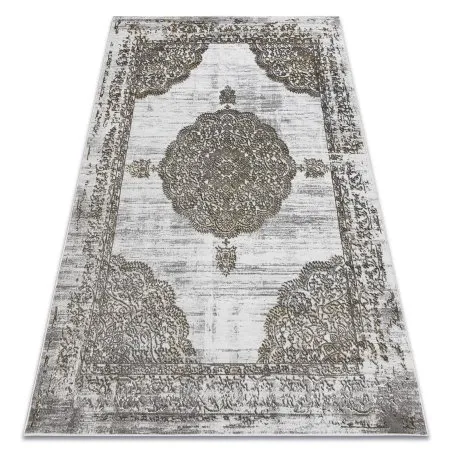 Teppich LIRA E1468 Rosette, Strukturell, Modern, Glamour - grau / gold
