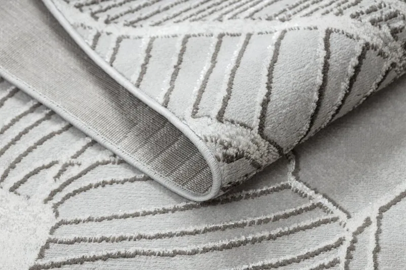 Teppich LIRA E1482 Blätter, Strukturell, Modern, Glamour - grau