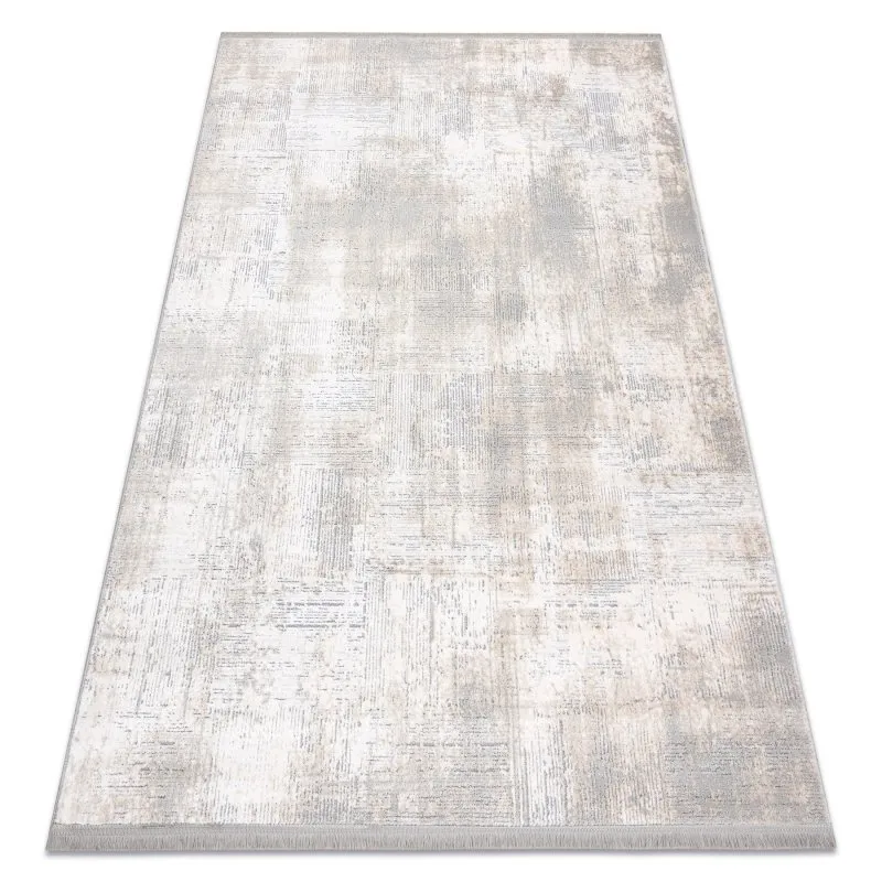 Modern Teppich TULS strukturell, Franse 51231 Vintage elfenbein / grau