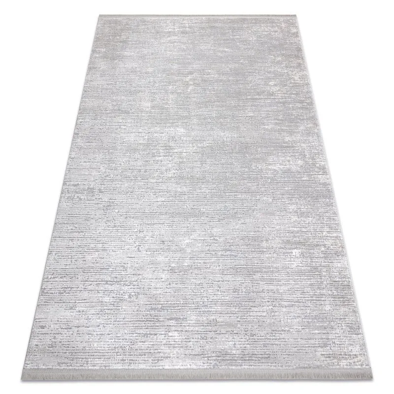 Modern Teppich TULS strukturell, Franse 51248 grau