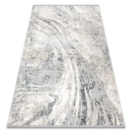 Modern Teppich TULS strukturell, Franse 51328 Vintage, Abstraktion elfenbein / grau 