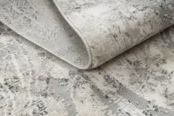 Modern Teppich TULS strukturell, Franse 51328 Vintage, Abstraktion elfenbein / grau 