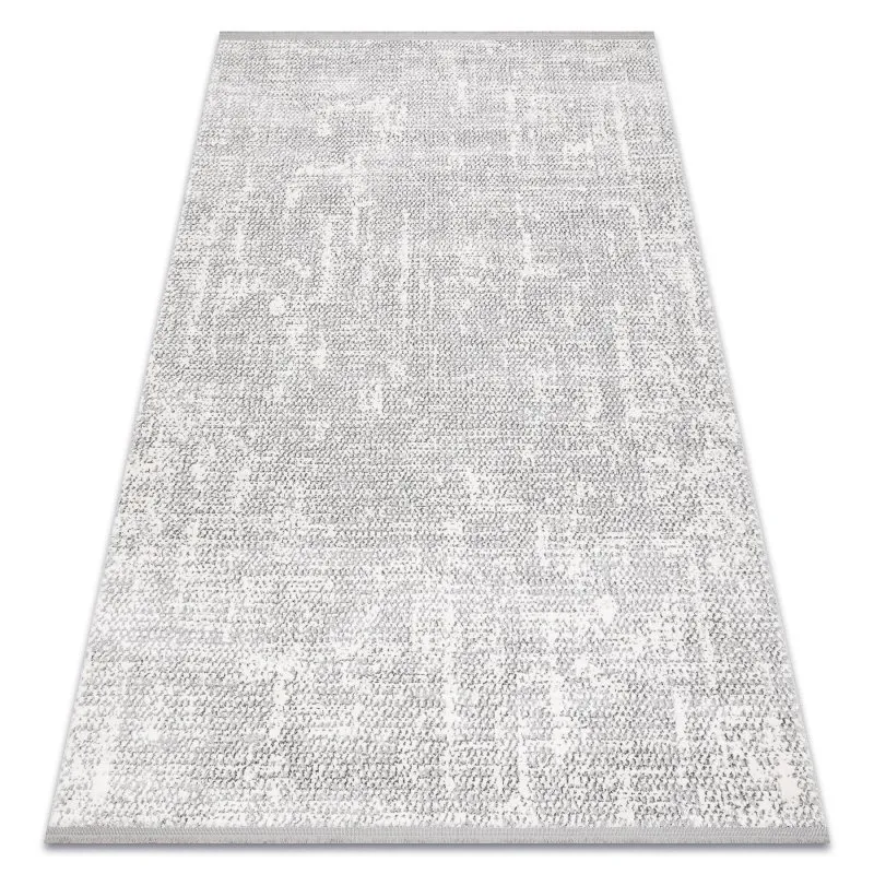 Modern Teppich TULS strukturell, Franse 51325 Melange elfenbein / grau 