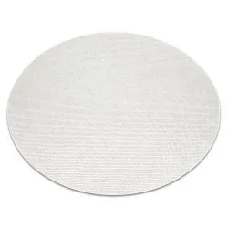 Teppich CASABLANCA PLUS Kreis creme Einfarbig, Schleife
