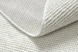 Teppich CASABLANCA PLUS Kreis creme Einfarbig, Schleife