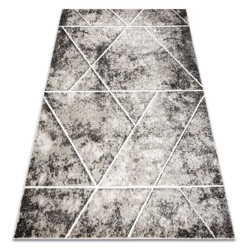 Teppich MATEO 8031/944 Modern, geometrisch, Dreiecke - Strukturell grau / beige