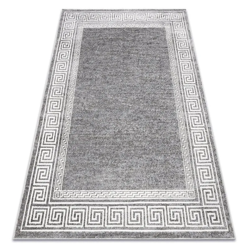 Teppich MATEO 8033/644 Modern griechisch, Rahmen - Strukturell grau