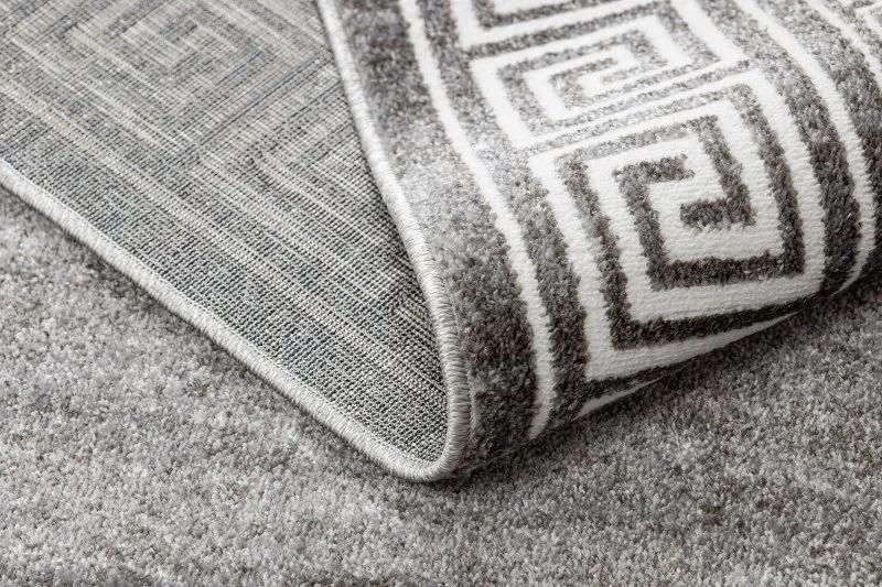 Teppich MATEO 8033/644 Modern griechisch, Rahmen - Strukturell grau