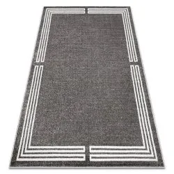 Teppich MATEO Modern Rahmen - Strukturell grau