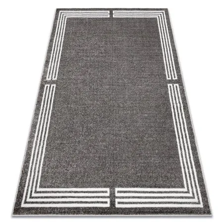 Teppich MATEO 8034/644 Modern Rahmen - Strukturell grau