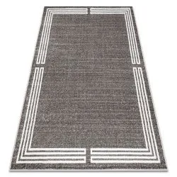 Teppich MATEO Modern Rahmen - Strukturell grau / beige