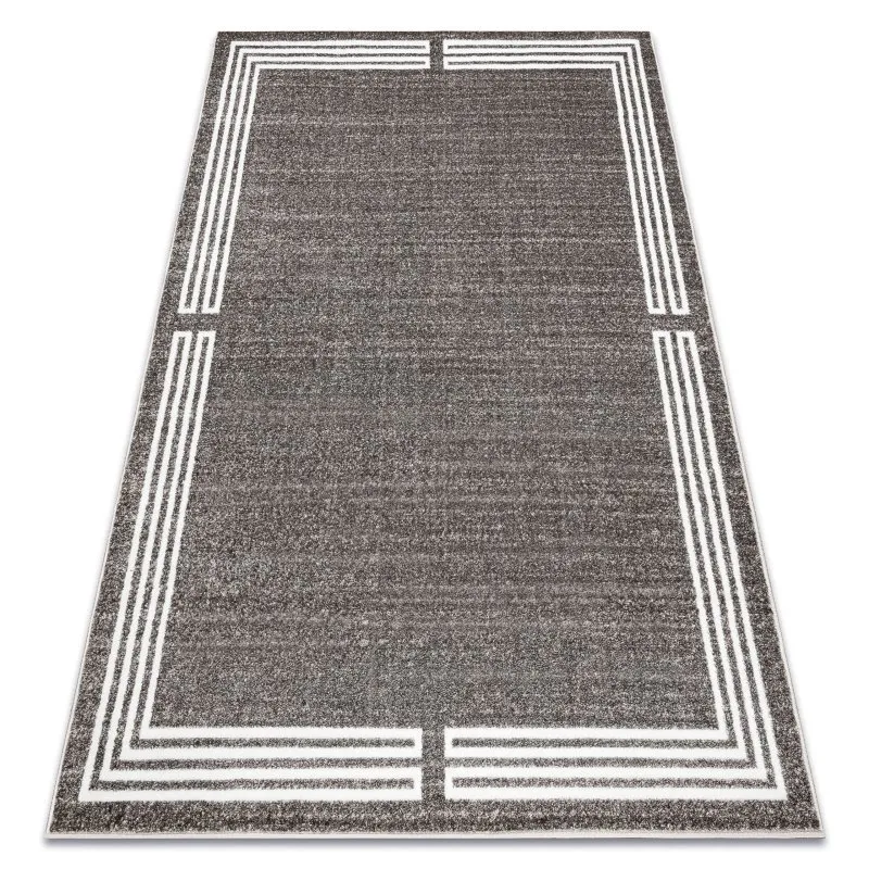 Teppich MATEO 8034/944 Modern Rahmen - Strukturell grau / beige