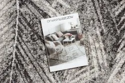 Teppich MATEO 8035/944 Modern Palmenblätter - Strukturell grau / beige