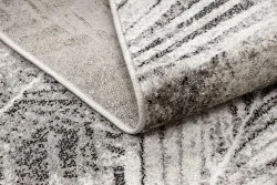 Teppich MATEO 8035/944 Modern Palmenblätter - Strukturell grau / beige