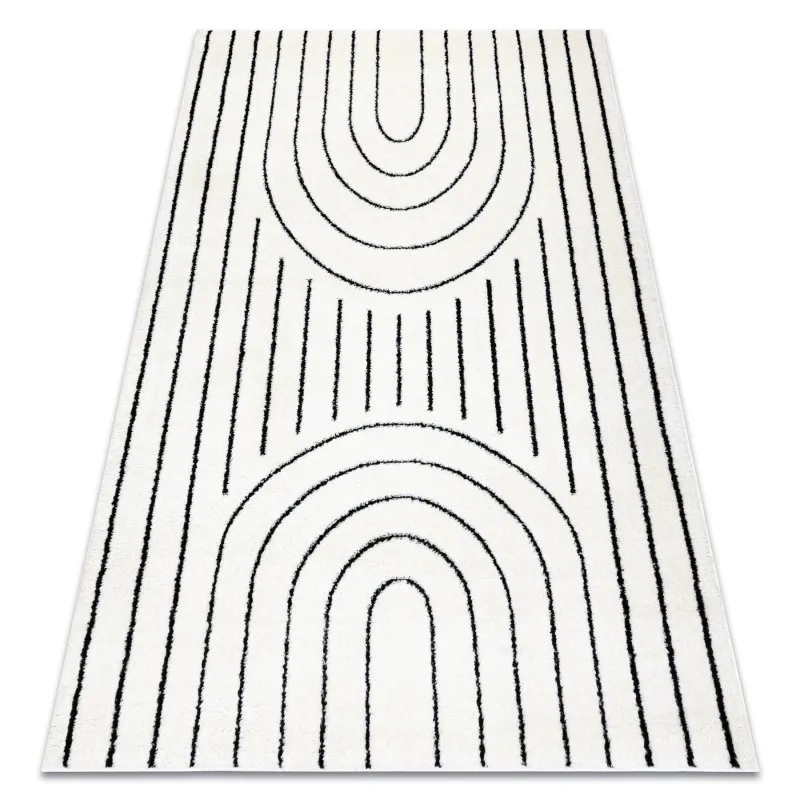 Modern Teppich MODE 8494 geometrisch creme / schwarz 