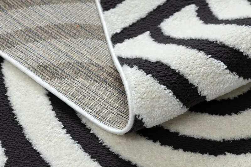 Modern Teppich MODE 8629 Muscheln creme / schwarz 