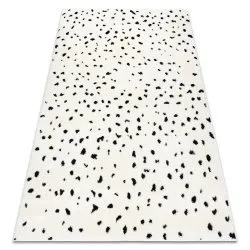 Modern Teppich MODE Punkte creme / schwarz