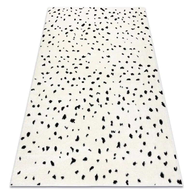 Modern Teppich MODE 8508 Punkte creme / schwarz 